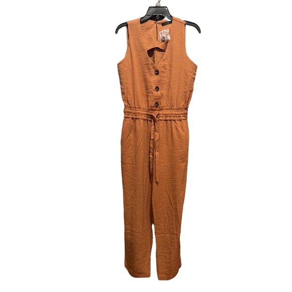 Anthropologie ‘A Final Touch’ Sienna colored Jumpsuit Sz Medium NWT - Picture 1 of 8